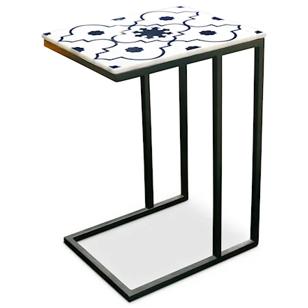 Contemporary Lara Marble Top Sofa Server Table